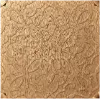 Квадратная резная панель «Лотос» - резной деревянный декор из дуба, бука или ясеня