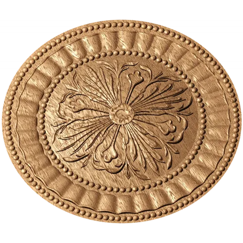 Розетка «Медальон Акант» - резной деревянный декор из массива