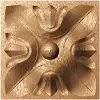 Квадратная резная розетка с центральным шаром для интерьера