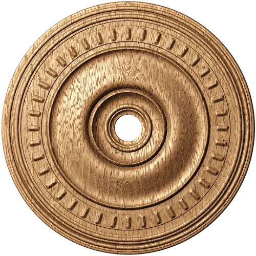 Резная потолочная розетка из дерева - классика в деталях