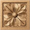 Квадратная розетка «Камелия» - резной деревянный декор
