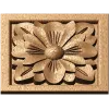Квадратная розетка «Камелия» - резной деревянный декор